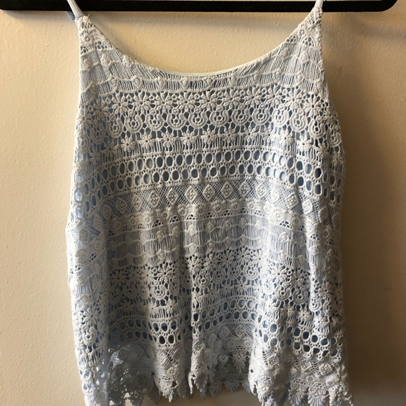 Blue crotchet top - Picture 1 of 4
